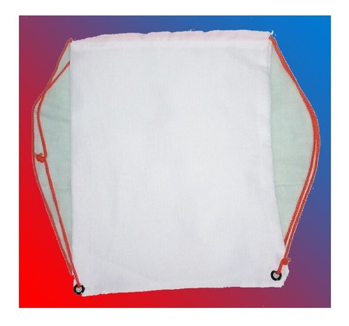 Mochilas Para Sublimar De Tela Tropical 25 X 35 Cm Paq. 90u Blanco