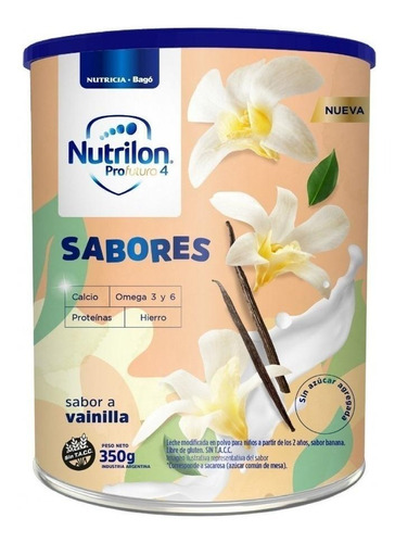 Imagen 1 de 3 de Leche de fórmula en polvo Nutricia Bagó Nutrilon Profutura 4 sabor vainilla  en lata  de 350g a partir de los 2 años