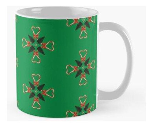 Taza Patrones De Adornos Navideños. Calidad Premium