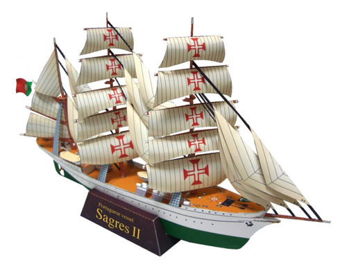 Maquete Barco A Vela Sagres Papercraft P/imprimir E Montar