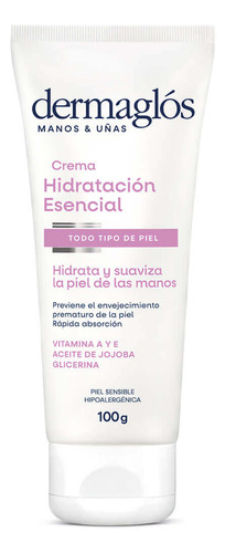 Dermaglos Corporal Manos Y Uñas Cr Hid Esencial X100gr Neutra
