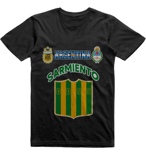 Remera Infantil Negra Sarmiento De Gualeguaychu