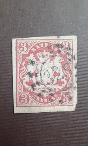 N°147. Alemania Antigua. 1867. Escudo De Baviera (Usado)