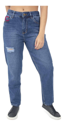 Pantalón Jean Para Dama Estilo Ancho (boyfriend Ref 127)