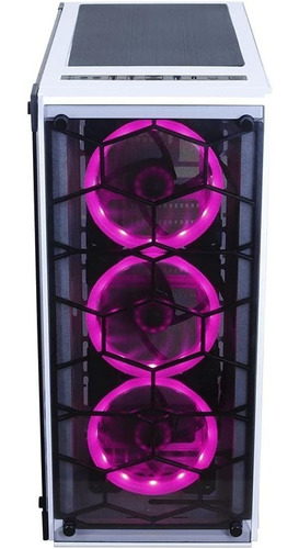 Imagem 3 de 7 de Gabinete Gamer Redragon Wheeljack Branco Sem Fan Gc-606wh