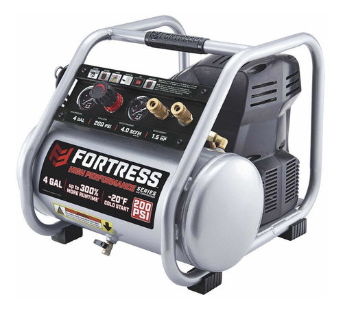 Compresor Fortress 4 Galones 200 Psi Gris 60 Monofásica (Usado)