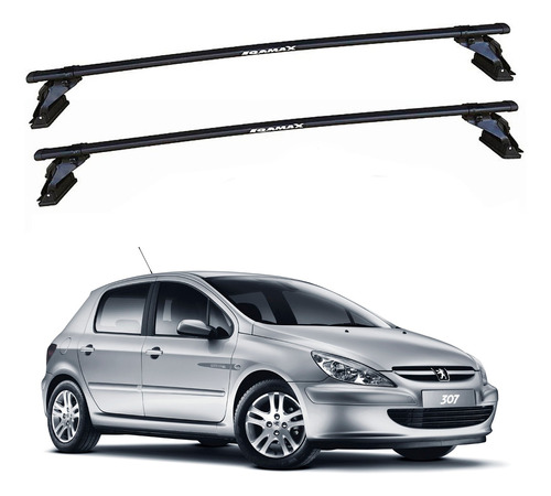 Barras De Techo Eqmax Acero Peugeot 307 2002-2012 Negro