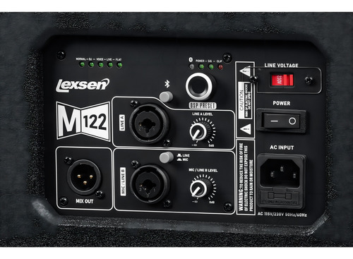 Monitor De Palco M122 Lexsen Ativo Coaxia 350w Rms Cor Preto
