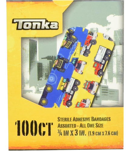 Tonka Truck 100 Ct Esteril De Vendas Adhesivas - 3/4 X 3  