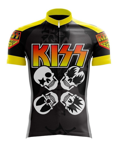 Camisa Kiss Ciclismo Rock