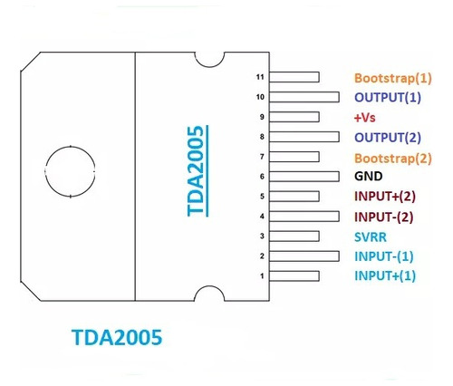 Tda2005 Circuito Salida De Audio Original