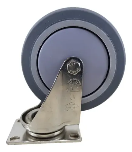 Juego De 2 Ruedas Para Calentador De Terraza Lacor - Acero Inoxidable, Color Blanco, Compatibles Con Reflectores De Gas