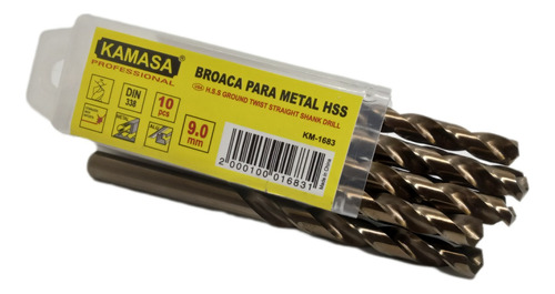 Set De Brocas Para Metal Hss 10pcs 9.0mm Kamasa Km-1683