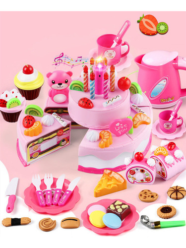 # Té De La Tarde Para Niños Con Pastel De Cumpleaños Con