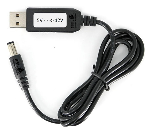 Cable Convertidor Usb-5v A Plug 12v 1a (5.5*2.1mm) De Router