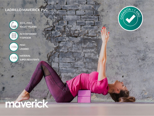Imagen 6 de 9 de Ladrillo De Yoga Maverick Goma Eva Gym Bloque Fitness