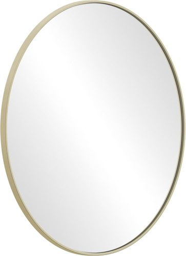 Espejo Decorativo Circular O Redondo De Aluminio De 70 Cm Dorado