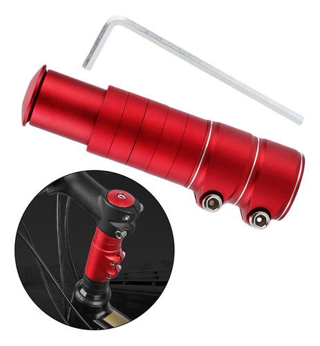 Adaptador De Vástago De Manillar De Rojo 13cmx3.5cm