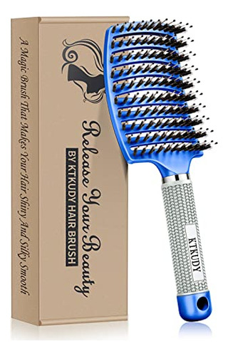 Ktkudy Detangling Brush Boar Bristles Hair Brush 6zcca
