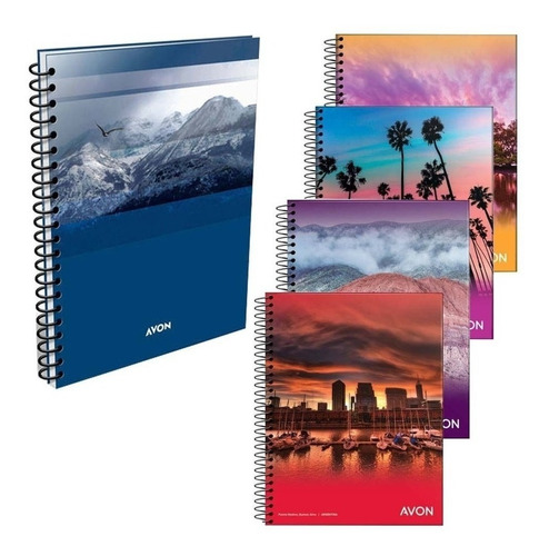 10 Cuaderno Universitario Oficio A4 Avon 84hs Cuadriculado