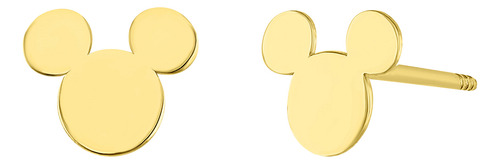 Disney Aretes De Oro 10k Mickey Polish