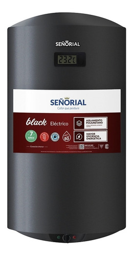 Imagen 1 de 1 de Termotanque Eléctrico Señorial Black TSBE-80 negro 80 L
