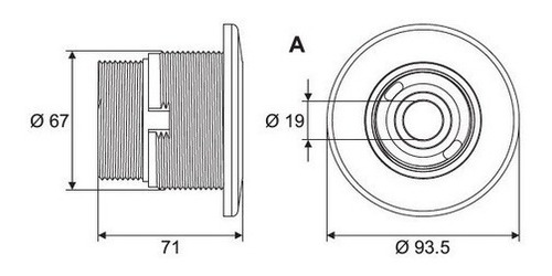 Imagen 9 de 10 de Retorno Orientable Vulcano Aro Fijo Piscina Pileta Hormigon