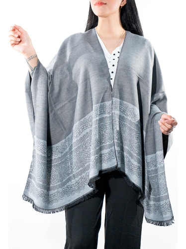 Poncho Capa Mujer Chal Cardigan Frontal Abierto Elegante