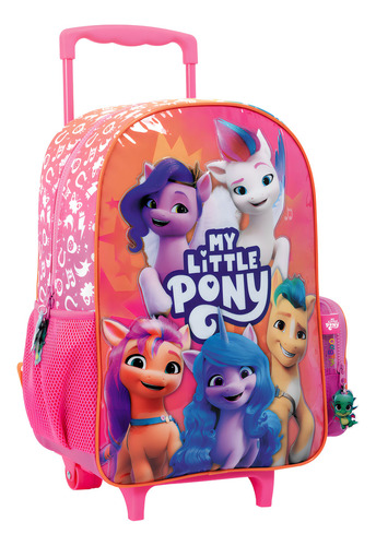 Mochila 16 Carro My Little Pony Wabro Color Rosa