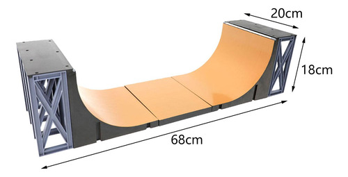 5 Uds Diapasón Rampas De Skate Monopatín Parque Diapasón