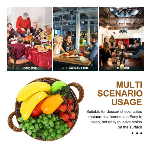 2025 Plato Decorativo De Ratán For Verduras Y Frutas