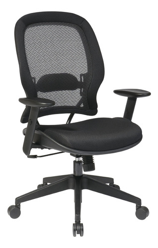 Space Seating Asiento Profesional Airgrid Con Respaldo Y Ma. Color Negro