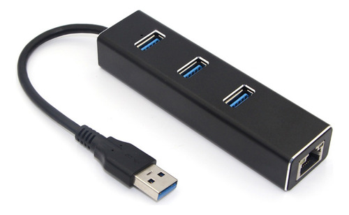 Adaptador Usb 3.0 A Rj45 Lan Ethernet + Hub Usb Windows Mac