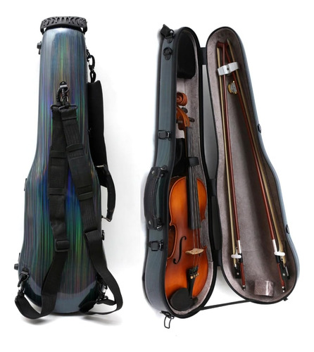 Estuche Rígido Para Violín 4/4 Fibra De Carbono Trian...