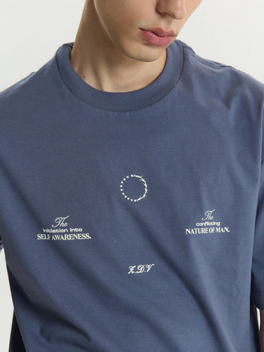 Remera De Algodón Oversized Estampada De Hombre Zdv Conflict