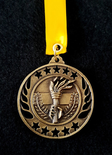 10 Medallas Metálicas Antorcha