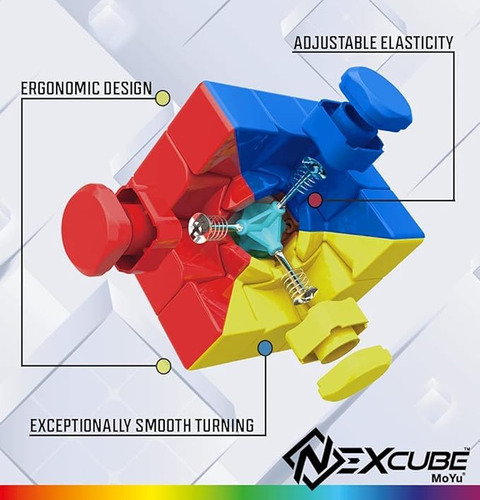 Cubo De Velocidad Goliath Nexcube 3x3 Multicolor Sin Calcoma
