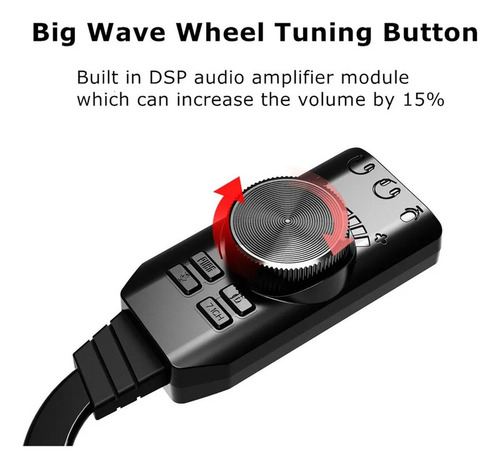 * Adaptador De Sonido Estéreo Externo Usb De 7.1 Canales