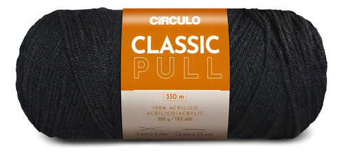 Lã Classic Pull Círculo 200 Gramas Cor 8990 - Preto