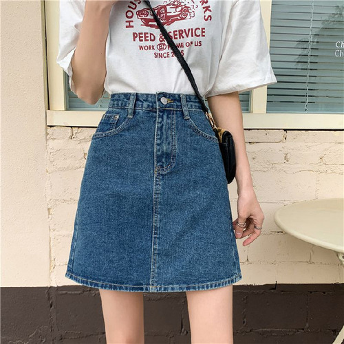 Pantalón De Mezclilla Gris Alto Tiro Estilo Coreano Verano