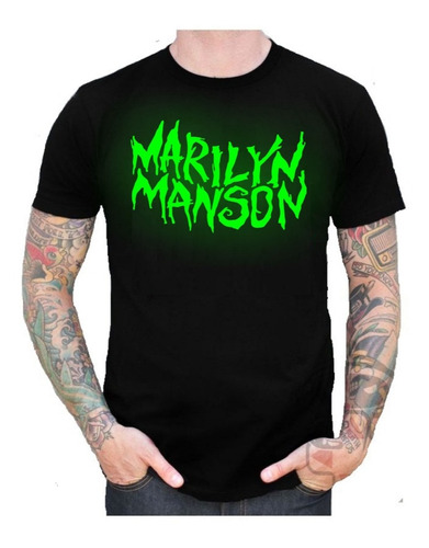 Remera Brilla En La Oscuridad Marilyn Manson - Rock