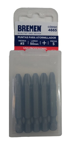 Punta Atornillar Ph3 X 50mm Bremen 4665 Pack 5 Unidades