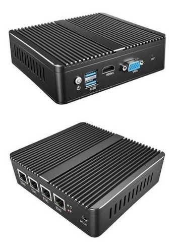 Mini PC Intel Compute Stick J4125 com PfSense,  Intel Celeron J4125, memória RAM de  8GB e capacidade de armazenamento de 16GB - 110V/240V cor preto