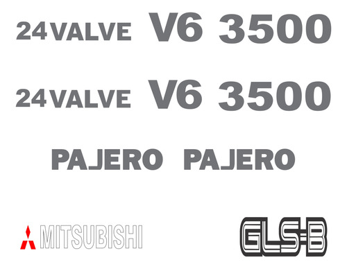 Kit Adesivos Pajero 3500 Gls-b Em Cinza Escuro P35002
