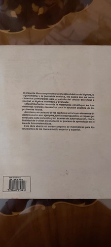 Precalculo Álgebra,geometría Y Trigonométria Barnett (Usado)