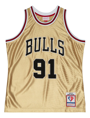 Mitchell And Ness Jersey Bulls Dennis Rodman 97 C 75thag