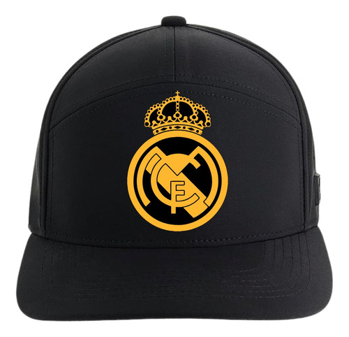 Gorra Real Madrid Gold 5 Paneles Premiun Black