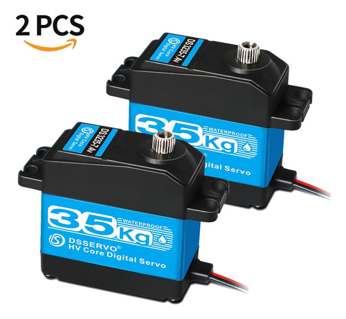 Paquete De 2 Rc Servo 35 Kg Servo De Dirección 7,4 V Motor D