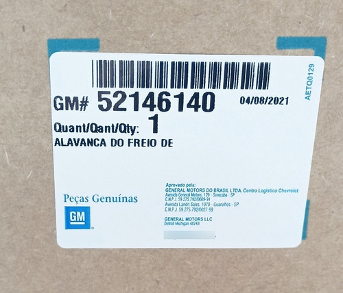Alavanca Freio De Mão S10 2012 2013 2014 2015 2016 Original