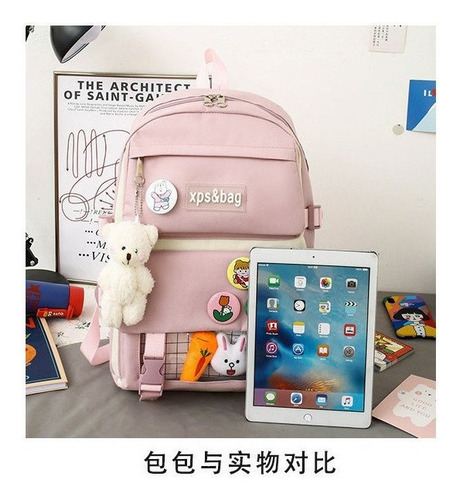 A Mochila Kawaii Lindo Estudiante De Gran Capacidad